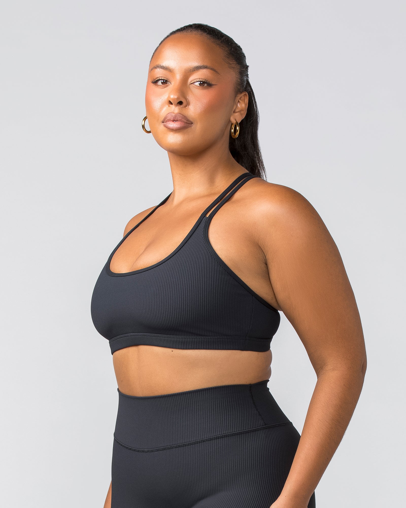 Outlines Rib Bra - Black