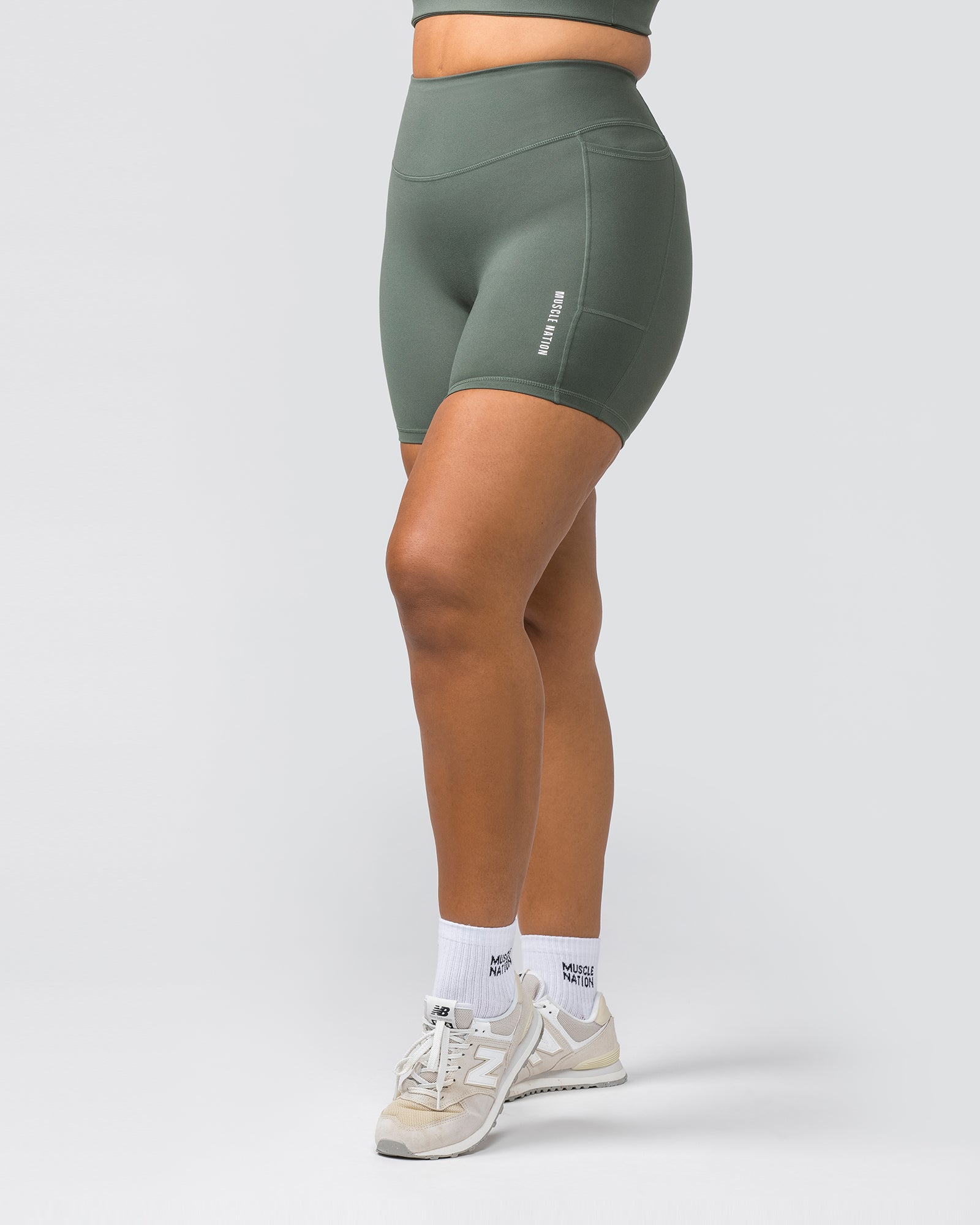 Everyday Pocket Bike Shorts - Eucalyptus