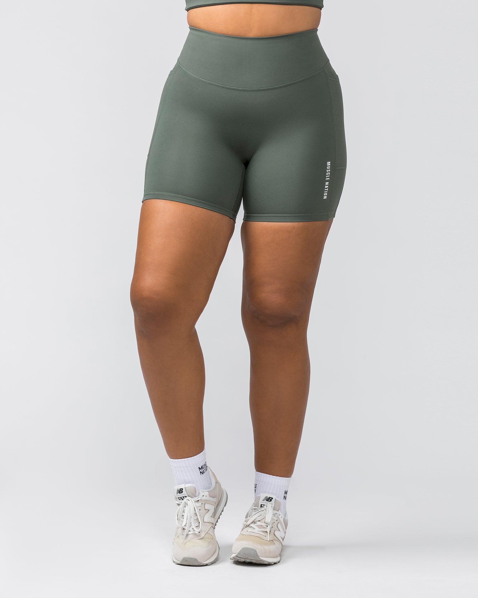 Everyday Pocket Bike Shorts - Eucalyptus-Shorts-XXS-032404EUYPTS-XXS-MNAPPRL29905-3-Muscle Nation