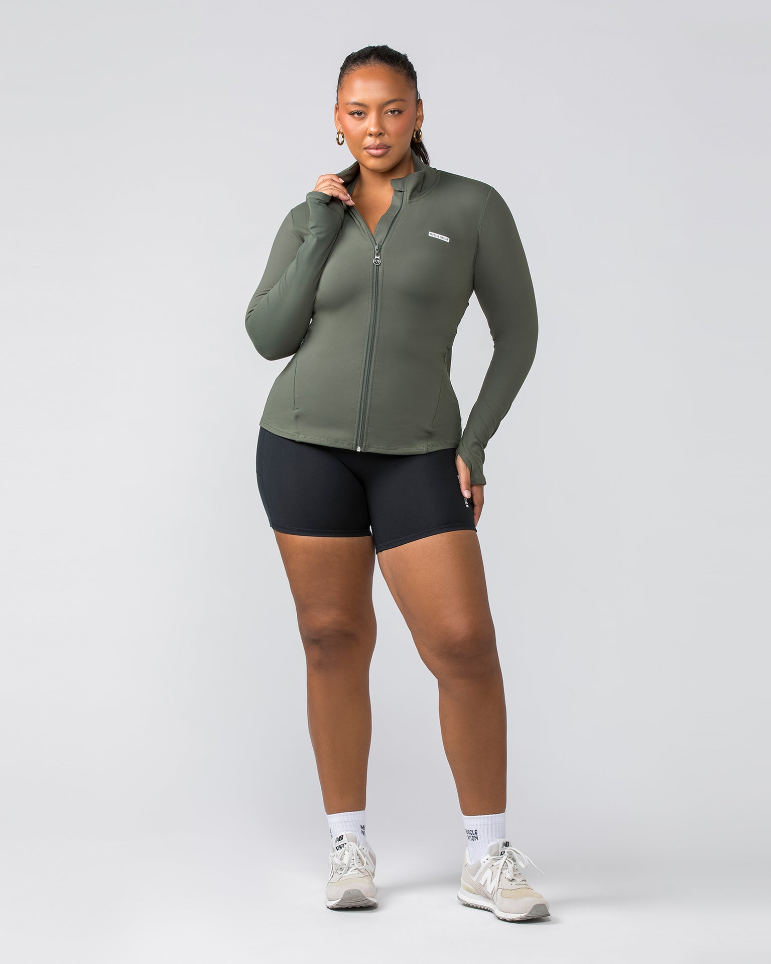 Favourite Zip Through - Eucalyptus-Jackets-XXS-032414EUYPTS-XXS-MNAPPRL29773-8-Muscle Nation