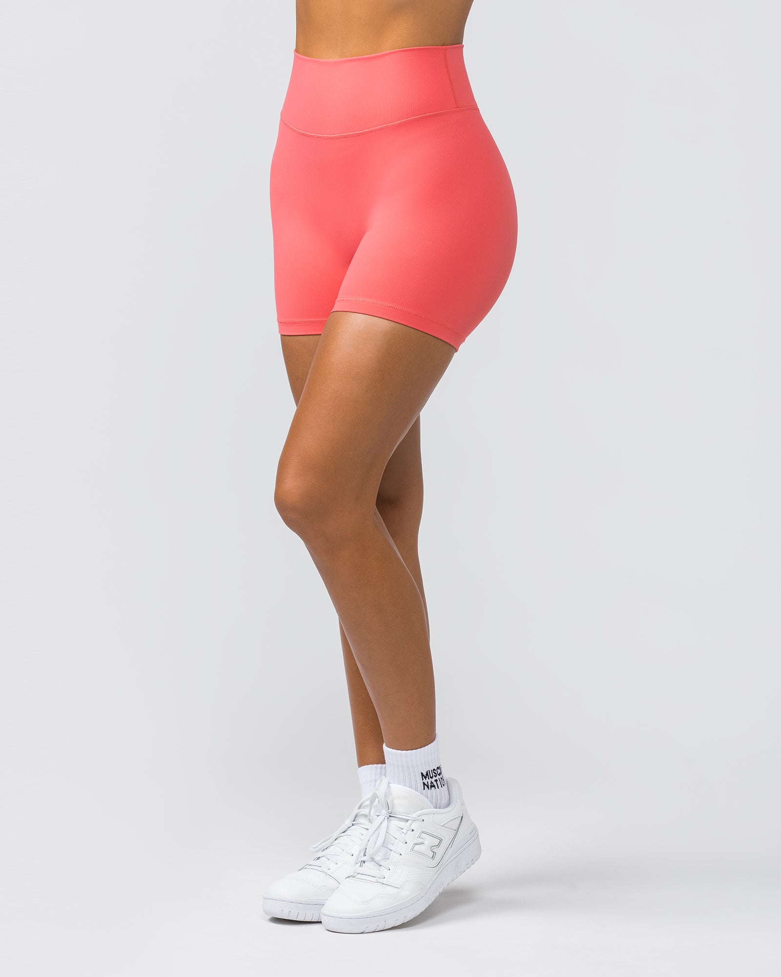 Instinct Scrunch Midway Shorts - Peach Orange