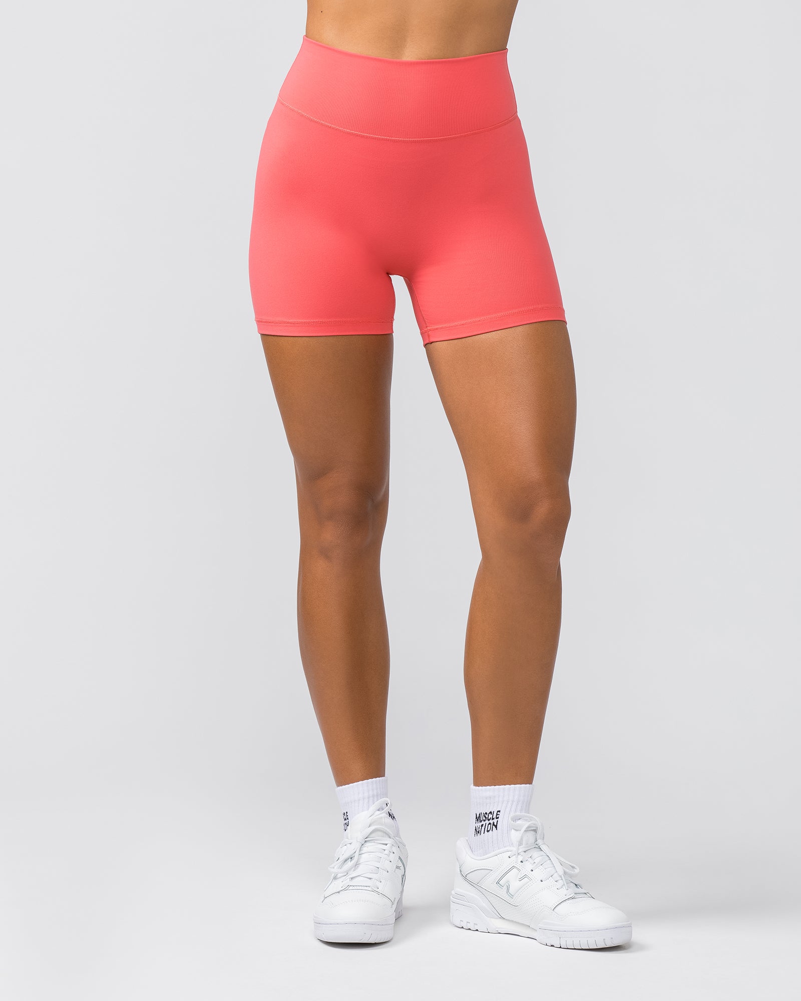 Instinct Scrunch Midway Shorts - Peach Orange