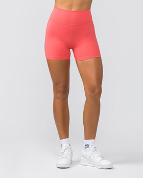 Instinct Scrunch Midway Shorts - Peach Orange