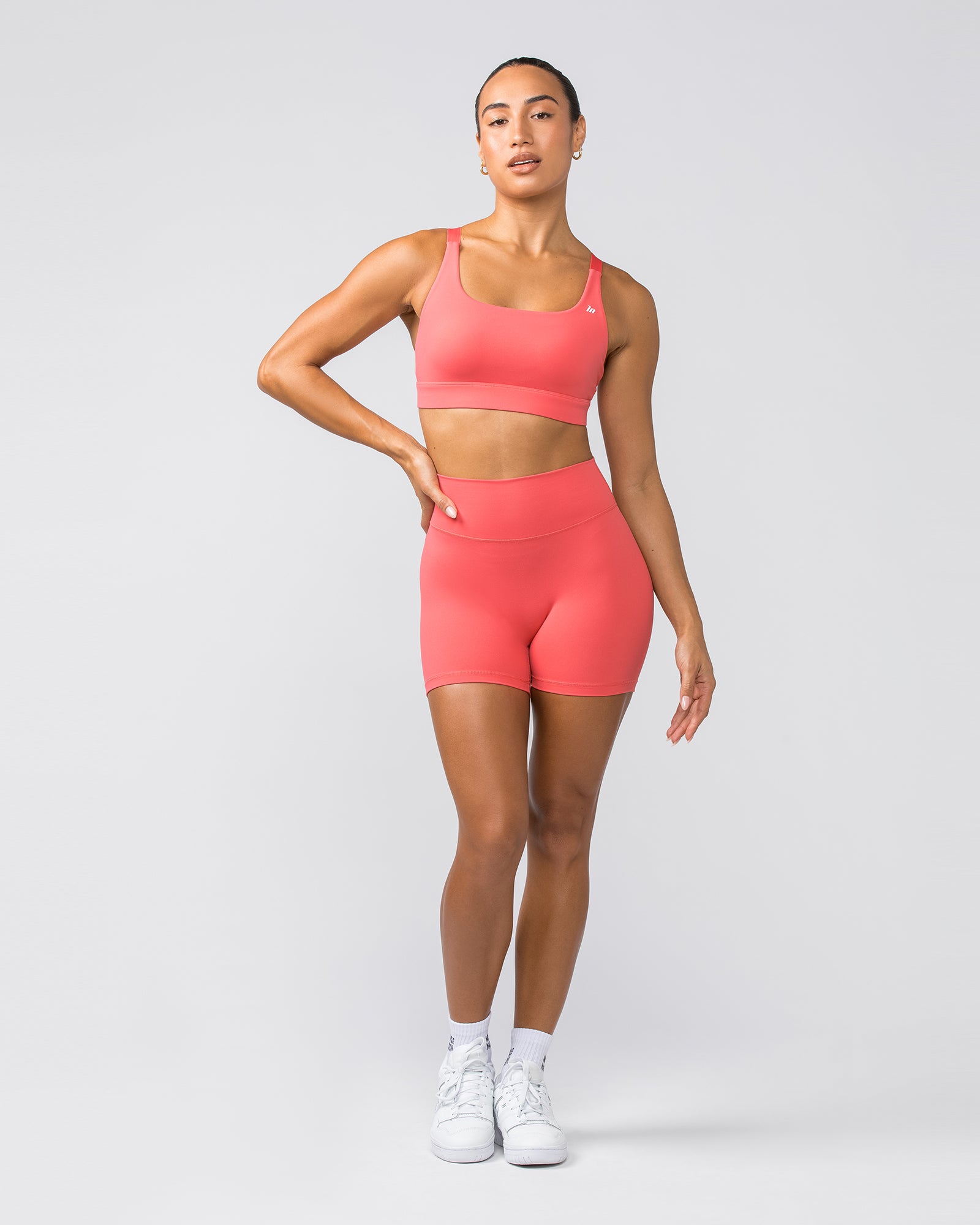 Instinct Scrunch Midway Shorts - Peach Orange