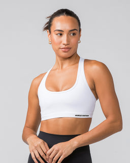 Drew Bra - White / White-Sports Bras-XXS-1125227WHTWHT-XXS-MNAPPRL44605-1-Muscle Nation