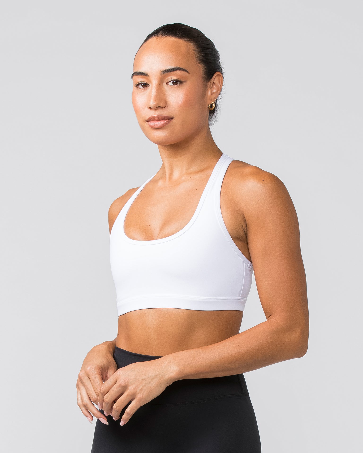 Drew Bra - White-Sports Bras-XXS-042434WHT-XXS-MNAPPRL31161-3-Muscle Nation