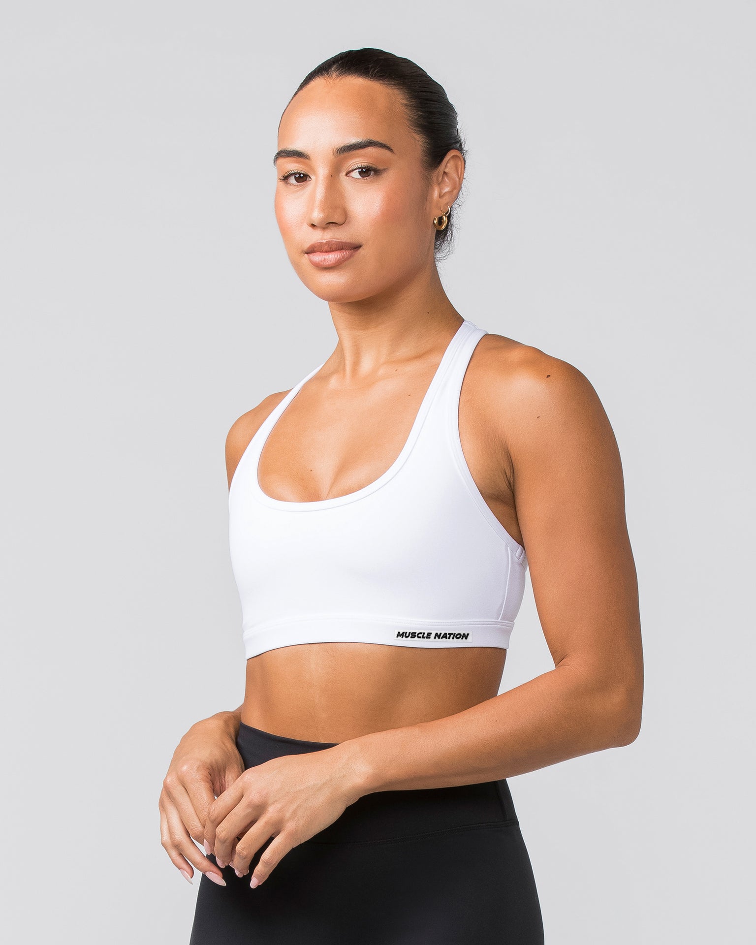 Drew Bra - White / White-Sports Bras-XXS-1125227WHTWHT-XXS-MNAPPRL44605-3-Muscle Nation