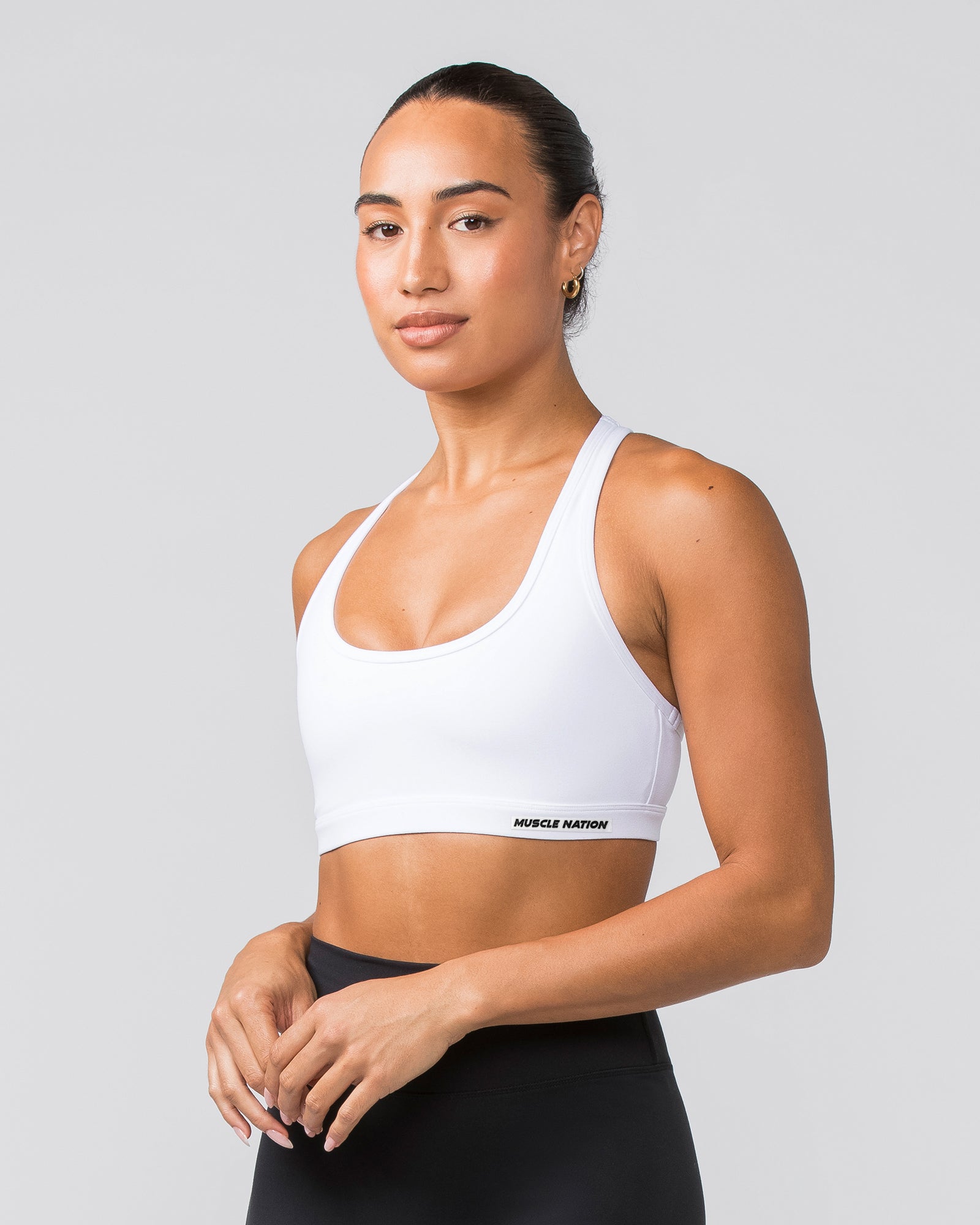 Drew Bra - White / White-Sports Bras-XXS-1125227WHTWHT-XXS-MNAPPRL44605-3-Muscle Nation