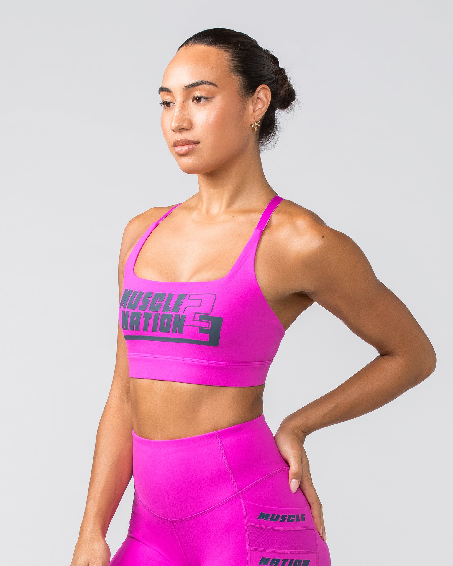 Ignite Bra - Hyper Fuchsia-Sports Bras-XS-112366HYPFUCSIA-XS-MNAPPRL27576-3-Muscle Nation
