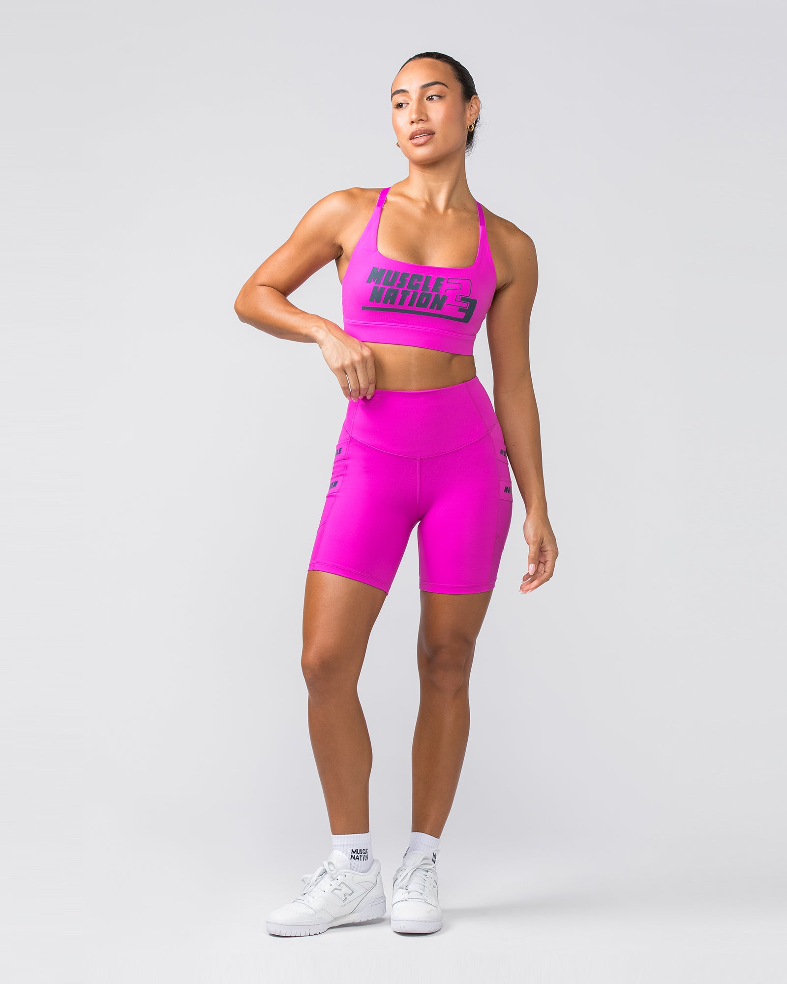 Amplify Pocket Bike Shorts - Hyper Fuchsia