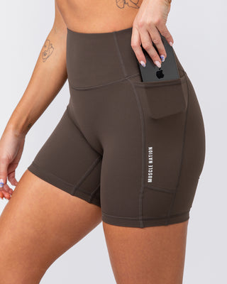 Agility Aura Pocket Bike Shorts - Deep Brown-Shorts-XXS-082422DEPBRN-XXS-MNAPPRL32217-2-Muscle Nation