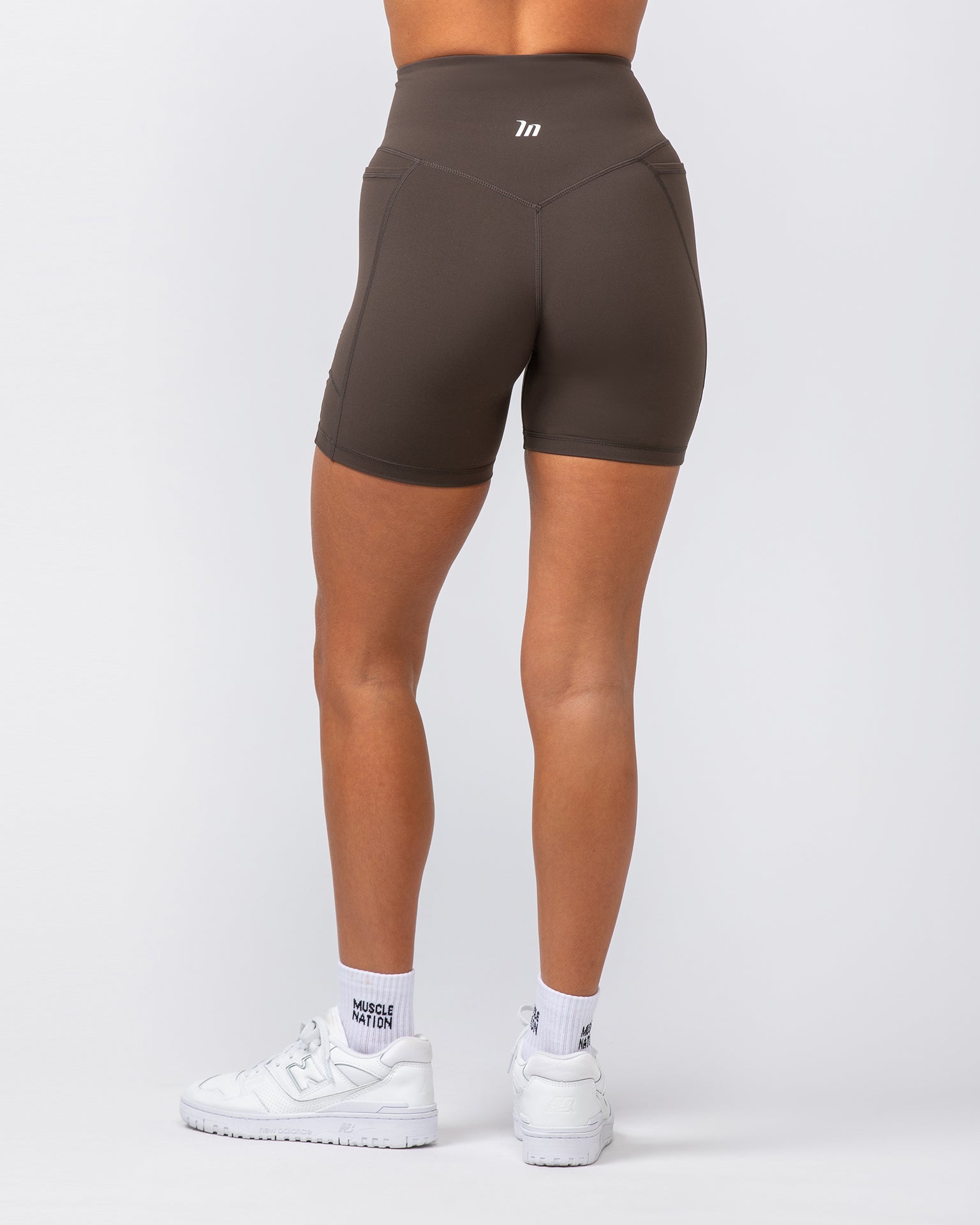 Agility Aura Pocket Bike Shorts - Deep Brown-Shorts-XXS-082422DEPBRN-XXS-MNAPPRL32217-6-Muscle Nation