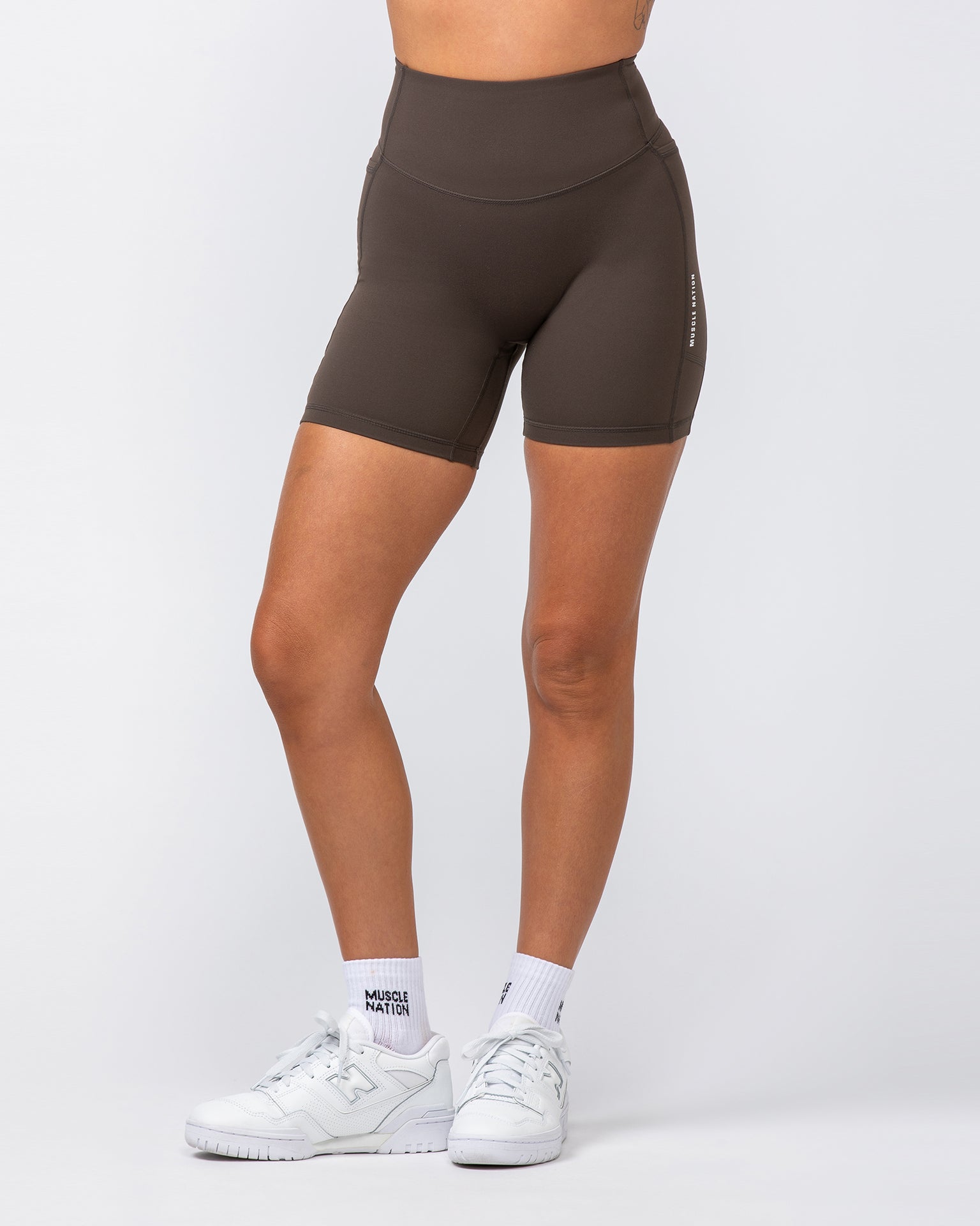 Agility Aura Pocket Bike Shorts - Deep Brown-Shorts-XXS-082422DEPBRN-XXS-MNAPPRL32217-3-Muscle Nation