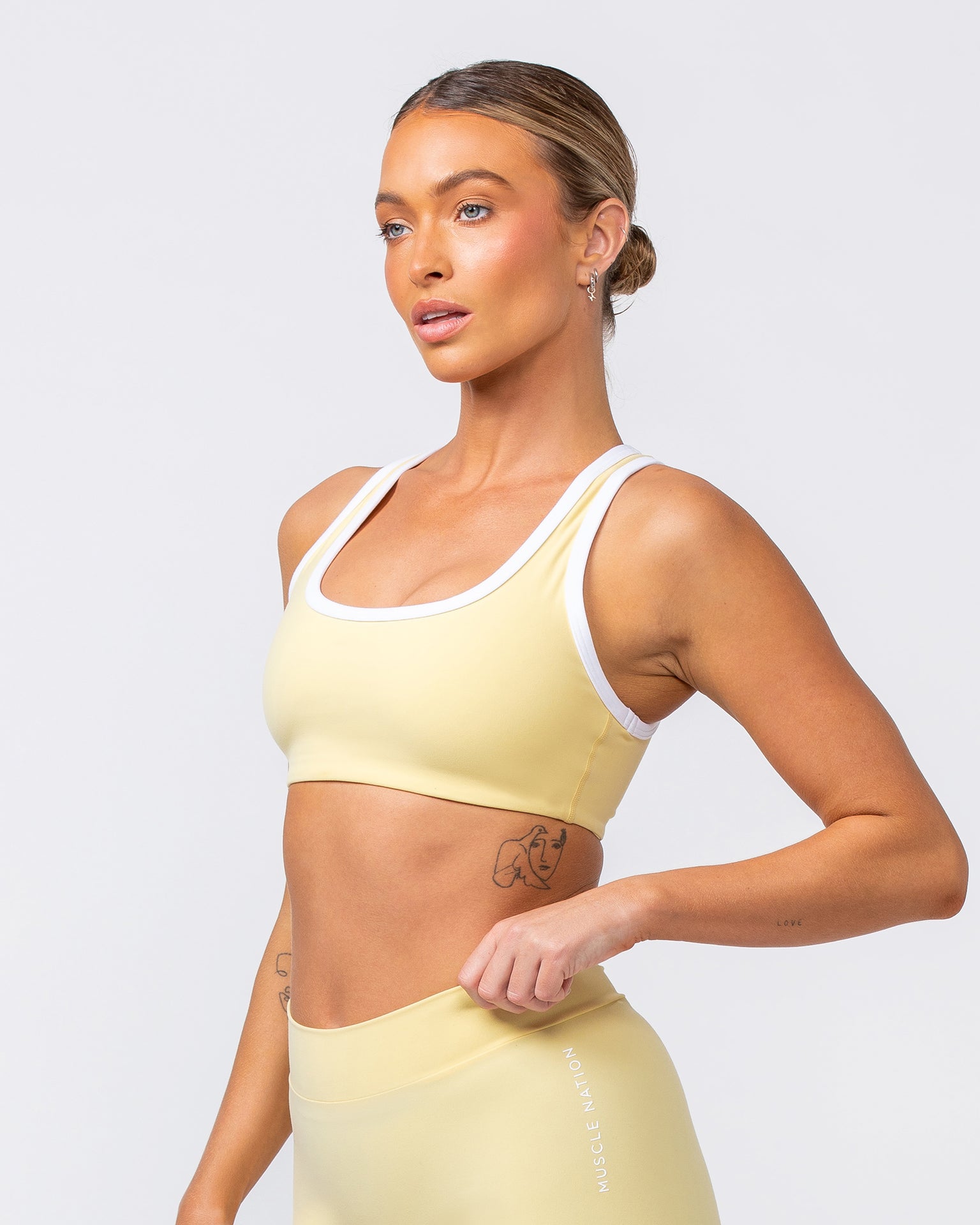 Contrast Bralette - Panna Cotta-Bralettes-XS-082417PANCOT-XS-MNAPPRL32064-3-Muscle Nation