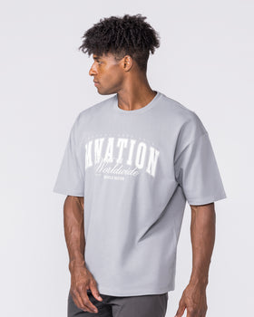 Worldclass Oversized Tee - Washed Cement-T-Shirts-XS-032634WCMT-XS-MNAPPRL49589-3-Muscle Nation