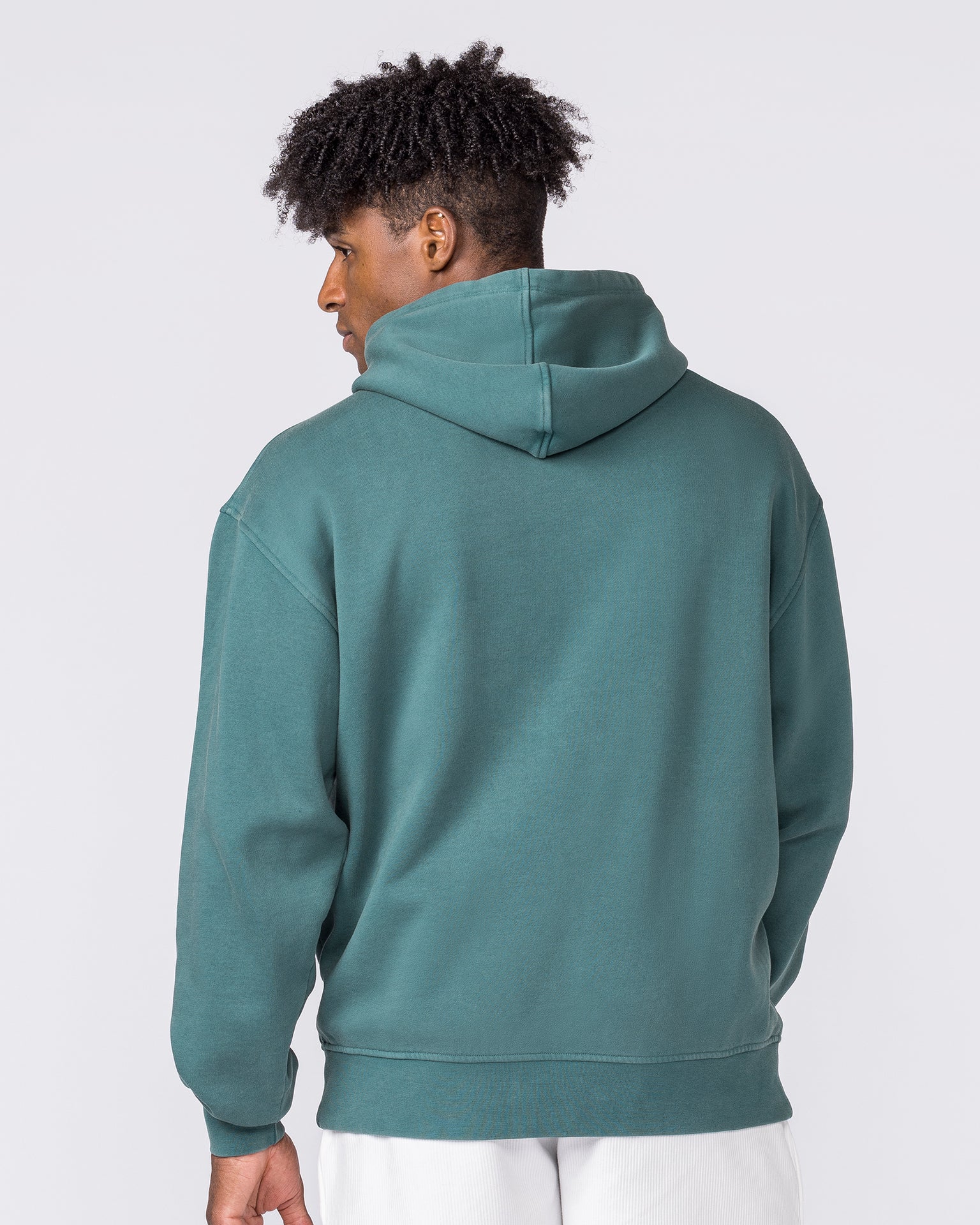 Worldclass Oversized Hoodie in Washed Leaf - Muscle Nation men's hoodie, view 5