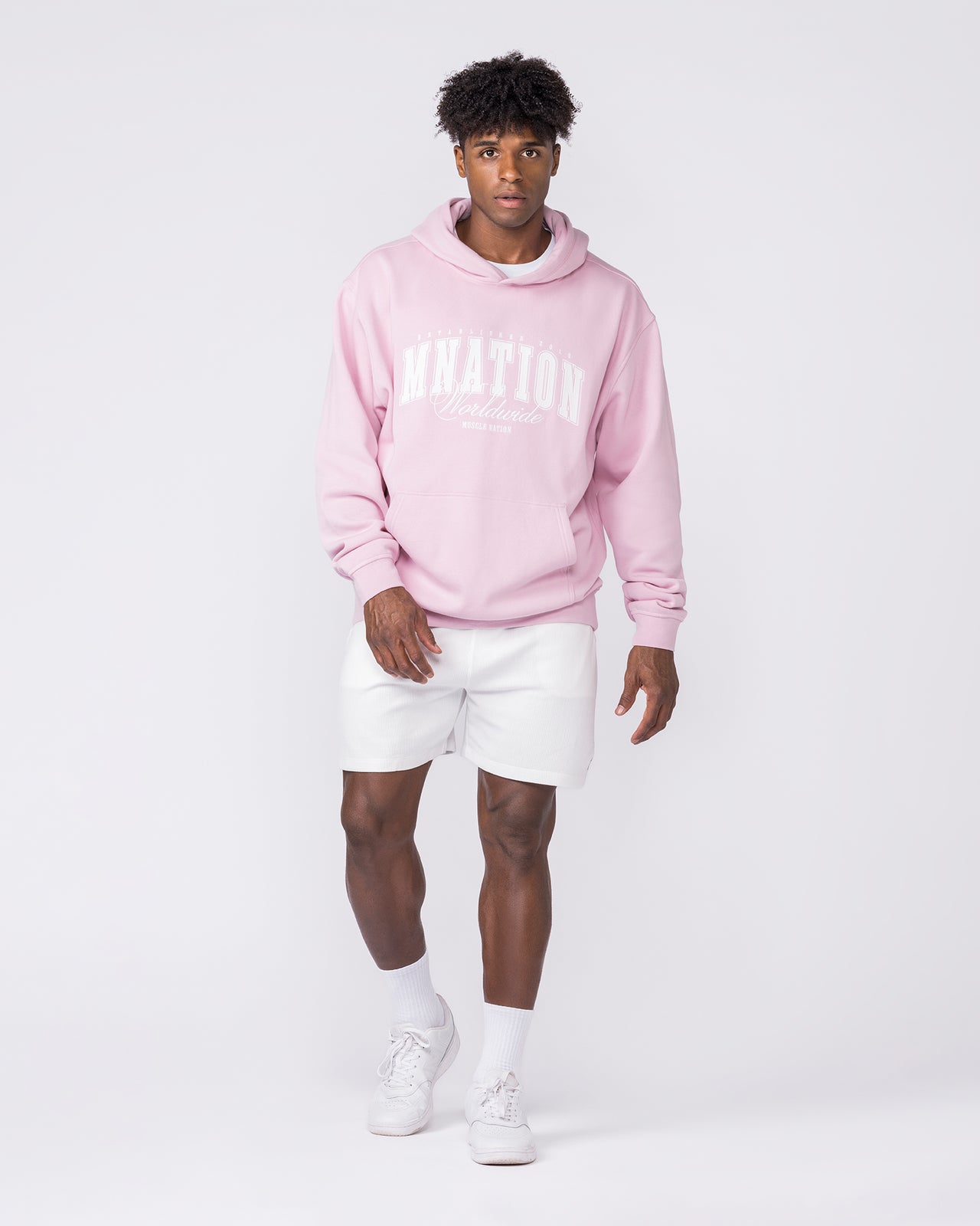 Worldclass Oversized Hoodie - Washed Powder Pink-Jumpers & Hoodies-XS-032655PPNK-XS-MNAPPRL49557-7-Muscle Nation