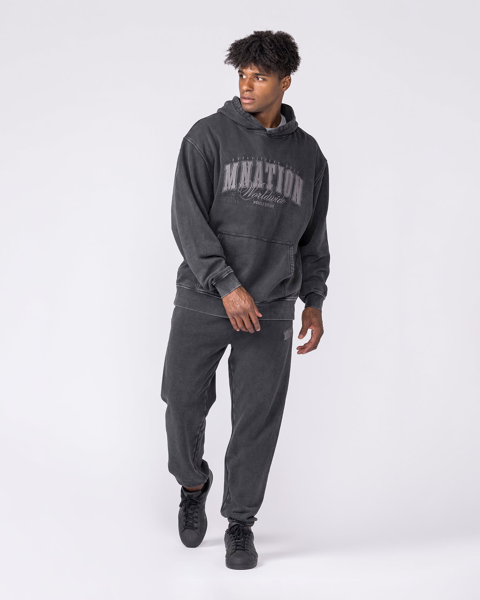 Worldclass Vintage Trackies - Washed Black-Tracksuits-S-032635WSHBLK-S-MNAPPRL49612-6-Muscle Nation