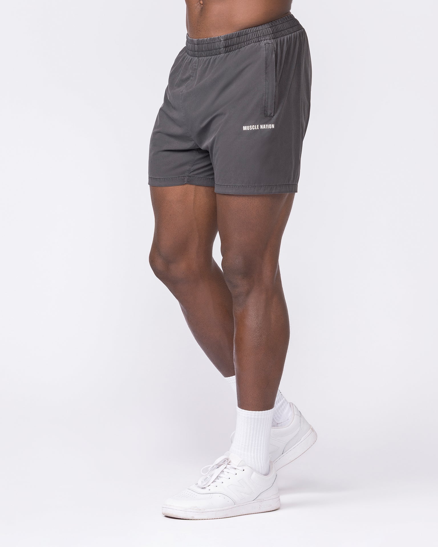 Essential Vintage 3.5" Active Shorts - Washed Black-Shorts-S-032639WSHBLK-S-MNAPPRL49654-4-Muscle Nation