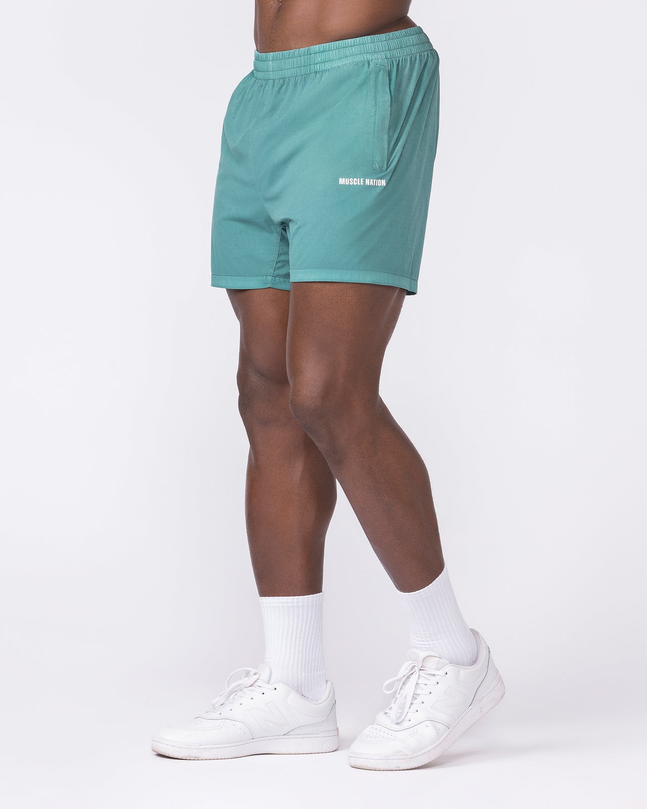 Essential Vintage 3.5" Active Shorts - Washed Leaf-Shorts-S-032639WLEAF-S-MNAPPRL49640-4-Muscle Nation