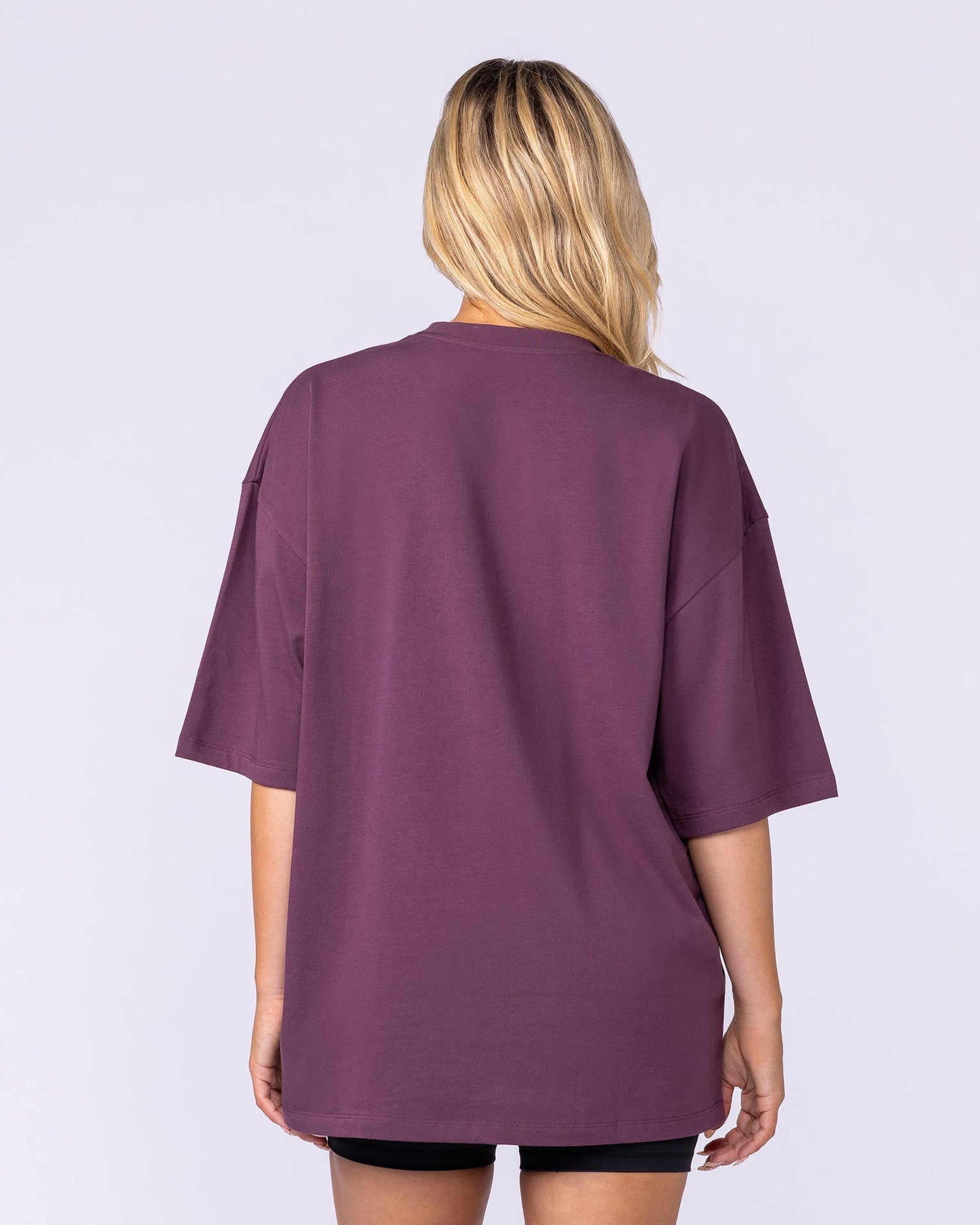 Worldwide Collection Oversized Tee - Cranberry-T-Shirts-XS-1125178CBRY-XS-MNAPPRL47864-8-Muscle Nation