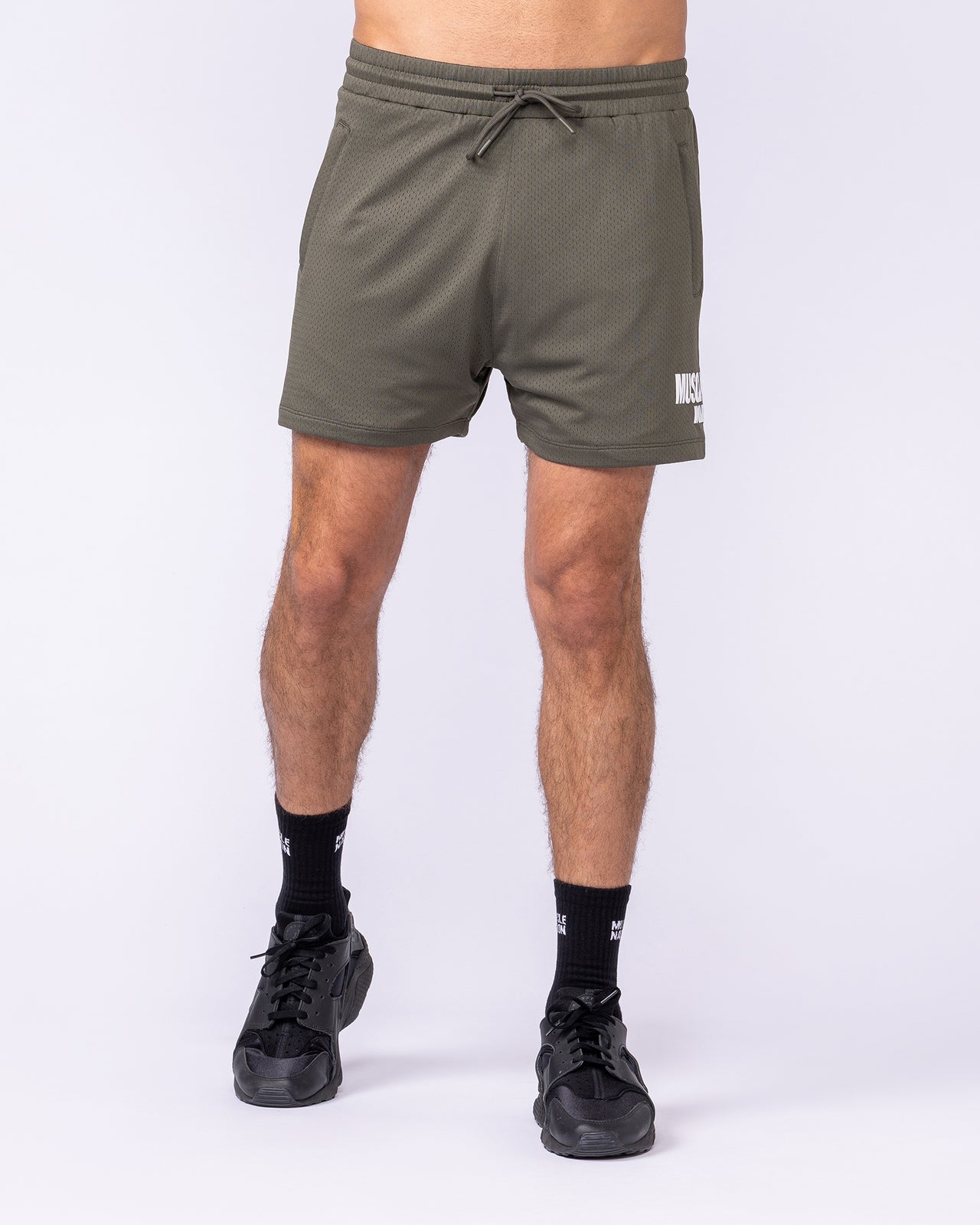 Worldwide Lay Up 3.5" Shorts - Dark Khaki-Shorts-S-1125155DKHAKI-S-MNAPPRL47171-3-Muscle Nation