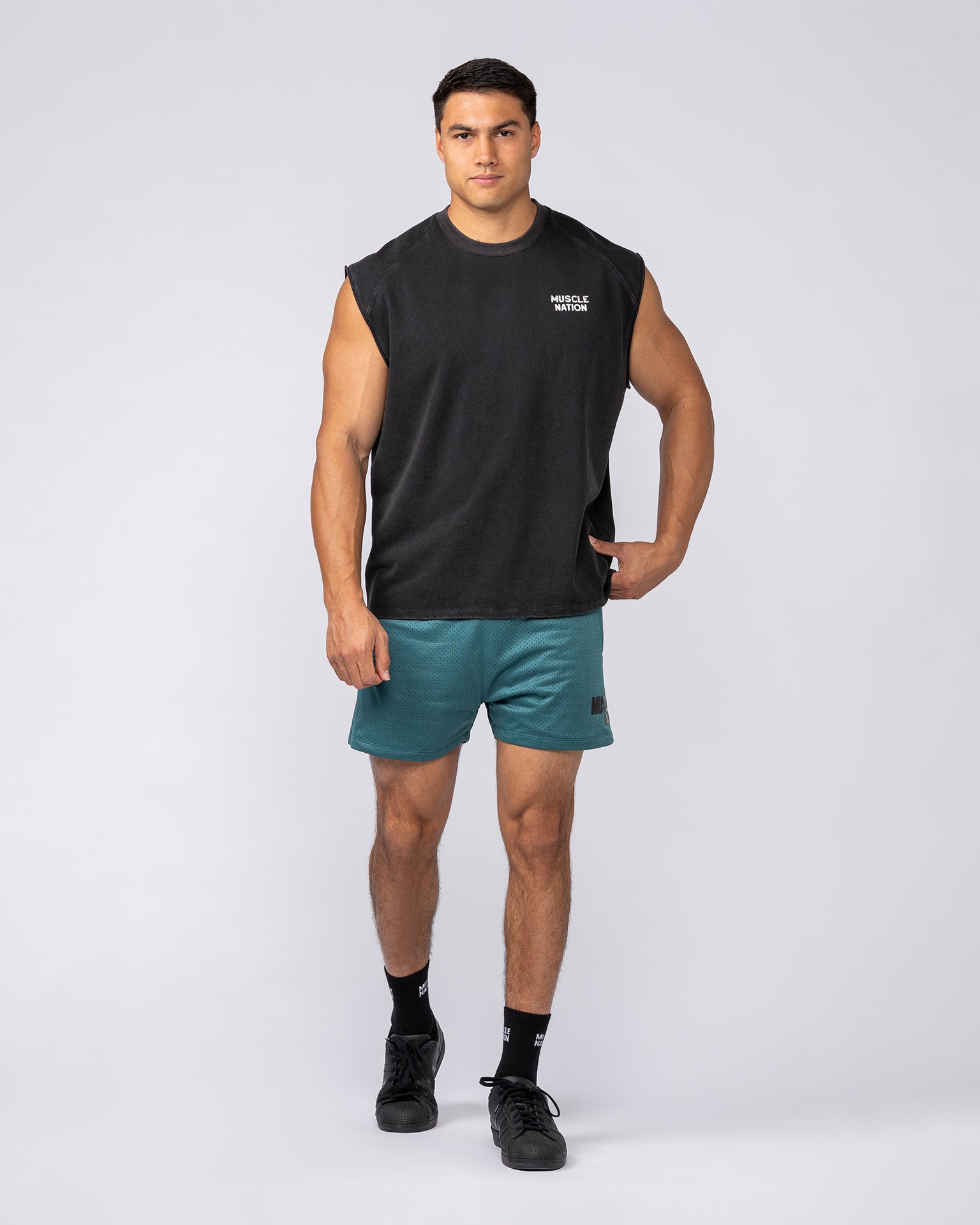 Worldwide Lay Up 3.5" Shorts - Shark-Shorts-S-092528SHRK-S-MNAPPRL44263-7-Muscle Nation