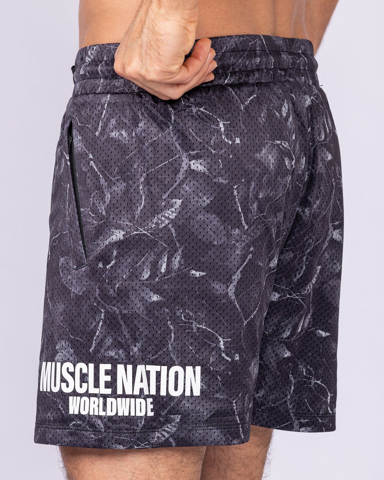 Worldwide Lay Up 3.5" Shorts - Tree Camo Monochrome-Shorts-S-1125155TCMOM-S-MNAPPRL47178-4-Muscle Nation