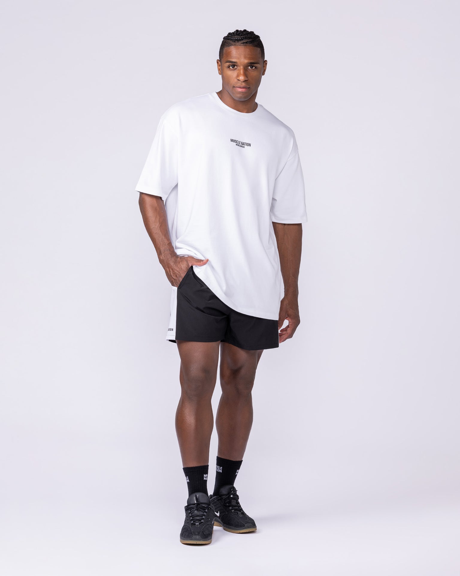 Worldwide Pump Cover - White-T-Shirts-XS-062401WHT-XS-MNAPPRL31713-5-Muscle Nation