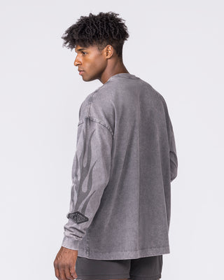 Worldwide Racing Long Sleeve Vintage Tee - Washed Tornado-Long Sleeve T-Shirts-XS-032643WSHTORN-XS-MNAPPRL49685-2-Muscle Nation