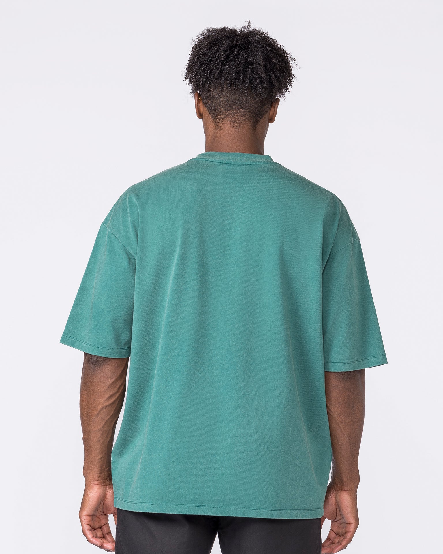 Racing Oversized Vintage Tee in Washed Leaf - Muscle Nation men's gym tee, view 5