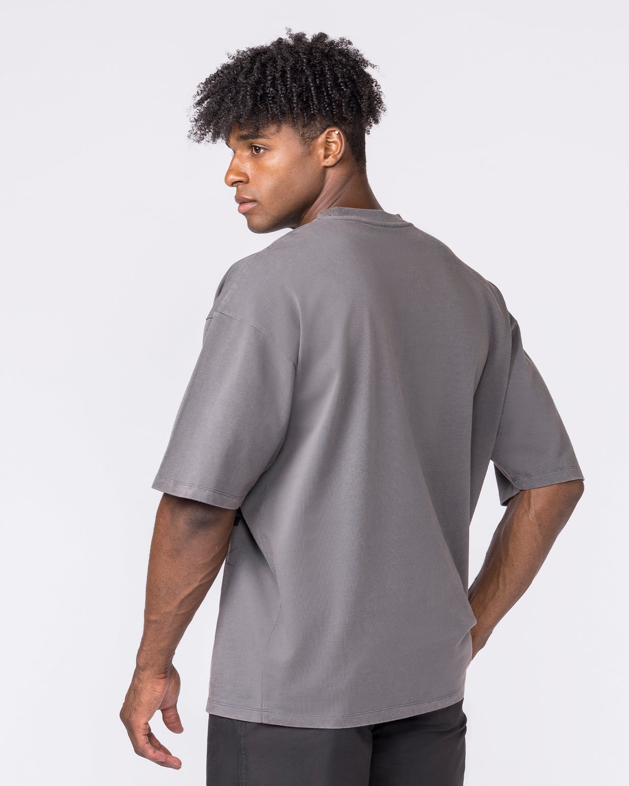 Racing Oversized Vintage Tee in Washed Tornado - Muscle Nation men's gym tee, view 2