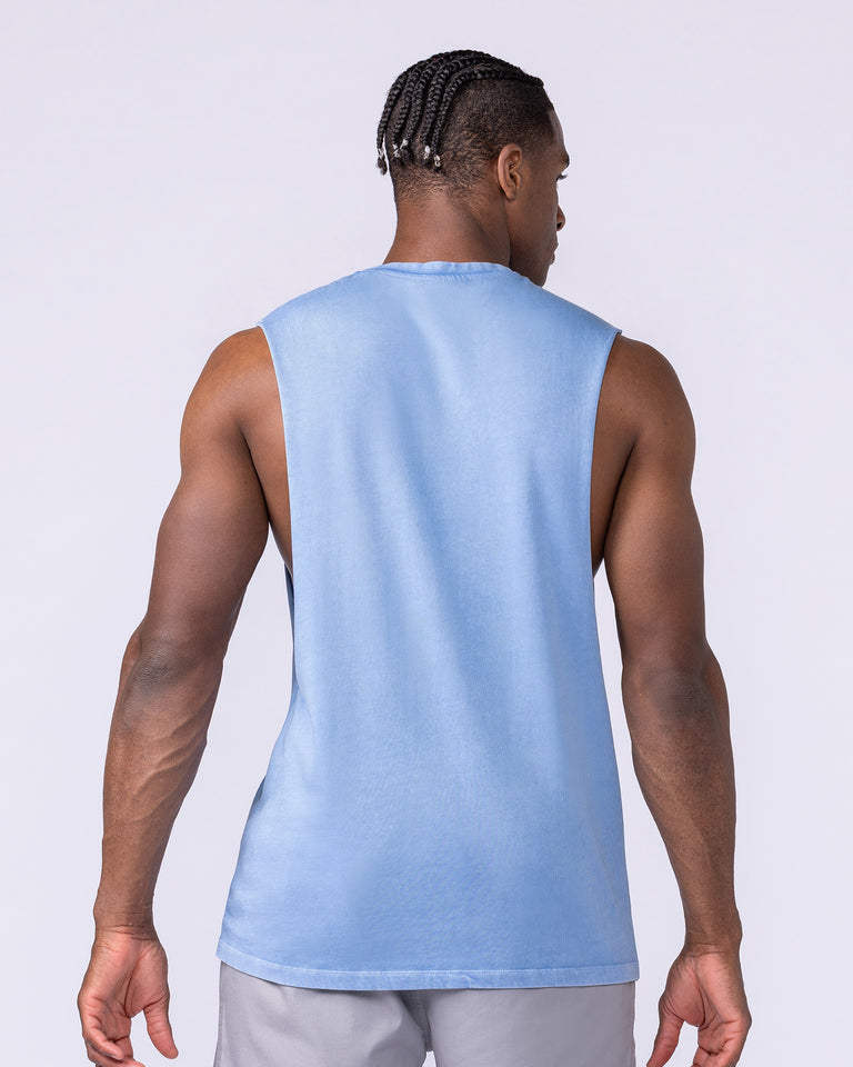 Vintage Training Drop Arm Tank - Washed Pacific-Singlets & Tanks-XS-1125189WPCF-XS-MNAPPRL48804-4-Muscle Nation