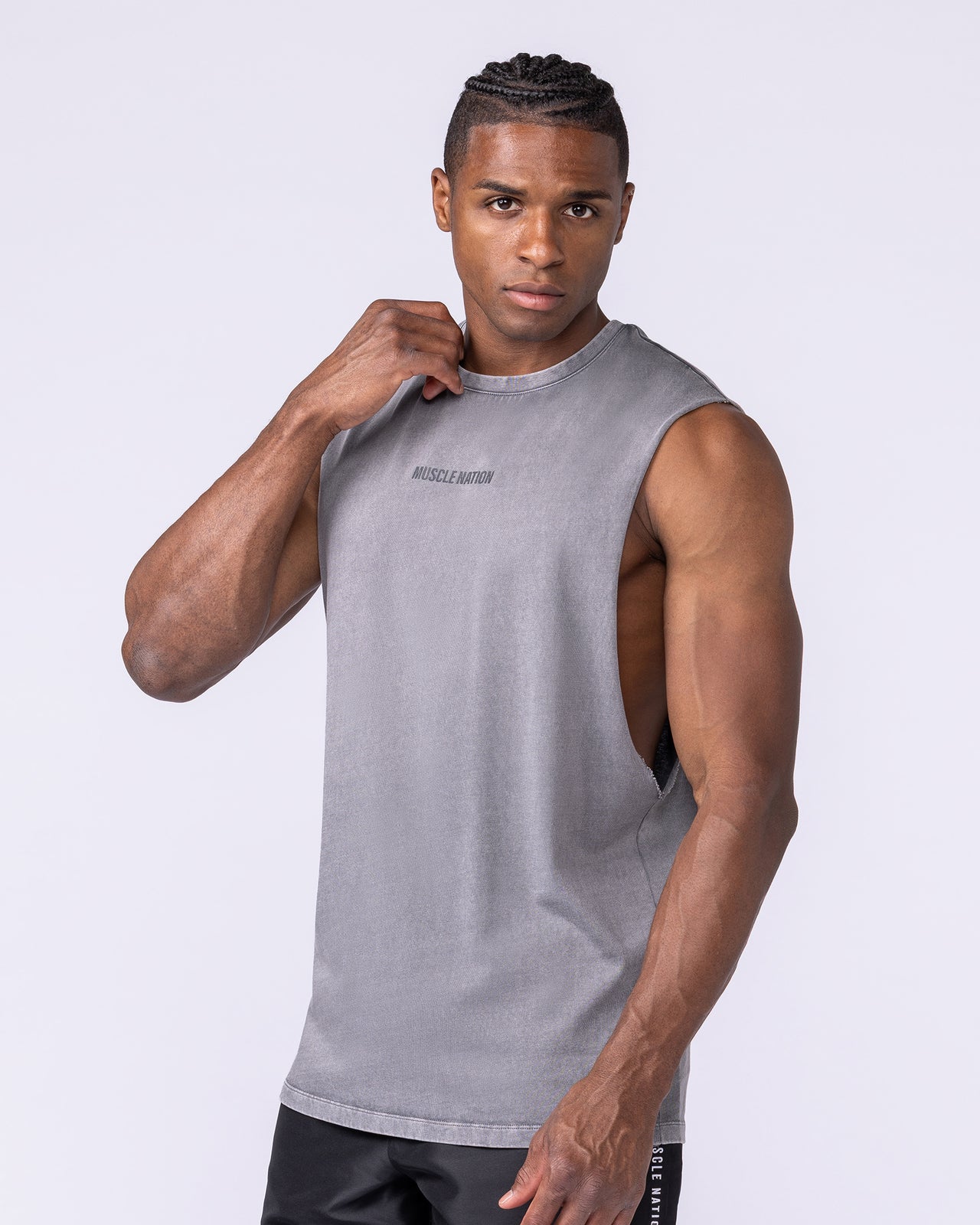Vintage Training Drop Arm Tank - Washed Tornado-Singlets & Tanks-S-1125189WSHTORN-S-MNAPPRL47917-3-Muscle Nation