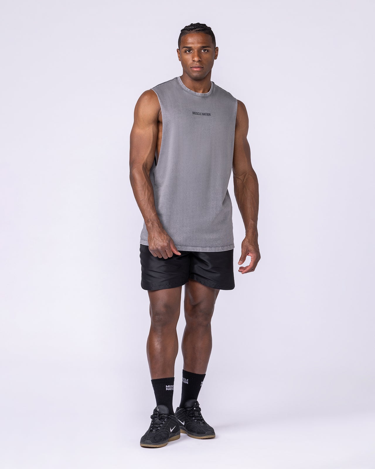 Vintage Training Drop Arm Tank - Washed Tornado-Singlets & Tanks-S-1125189WSHTORN-S-MNAPPRL47917-5-Muscle Nation