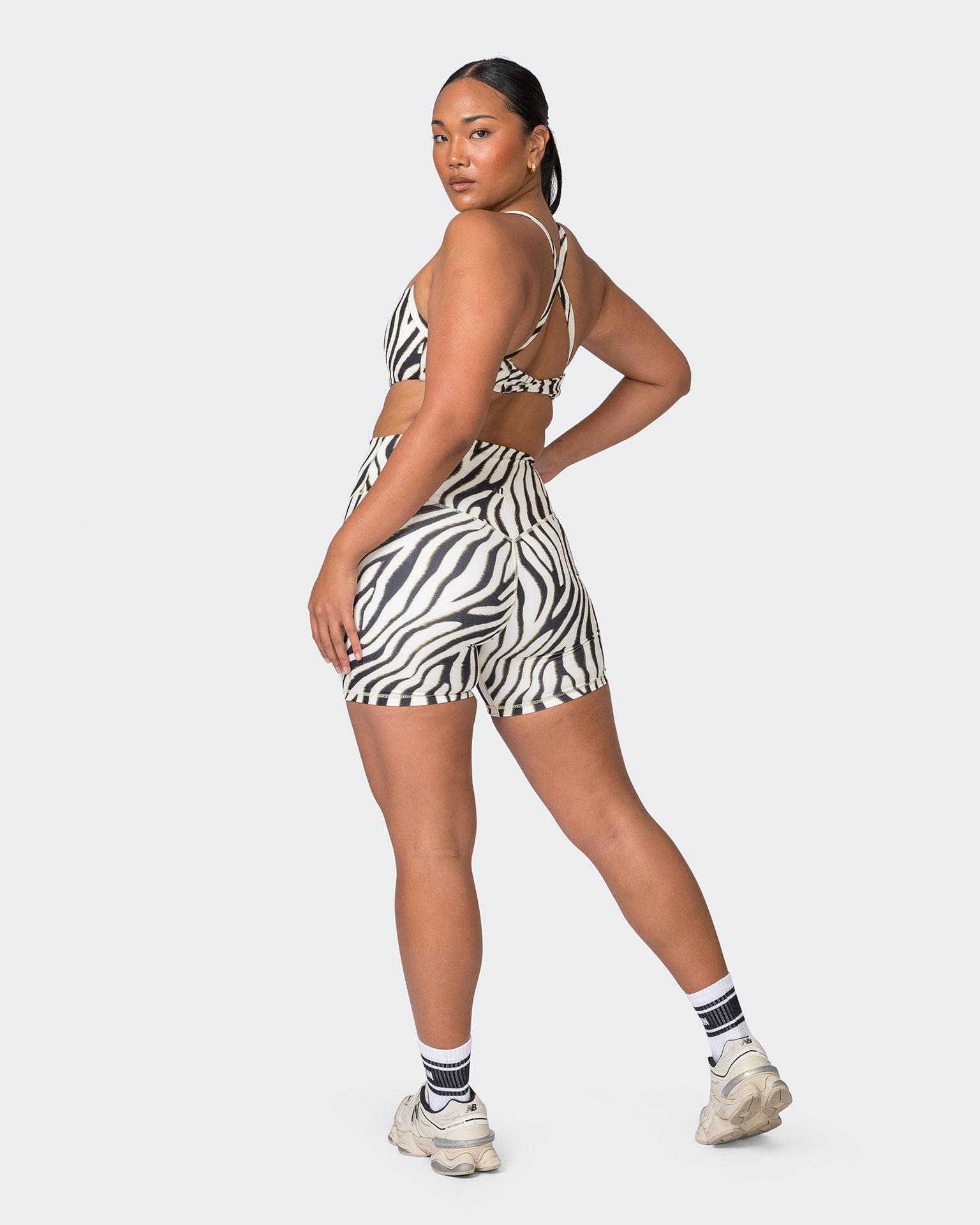 Ultra Everyday Referee Length Shorts - Zebra Print-Shorts-XXS-052312SPCZEBPR-XXS-MNAPPRL24754-7-Muscle Nation