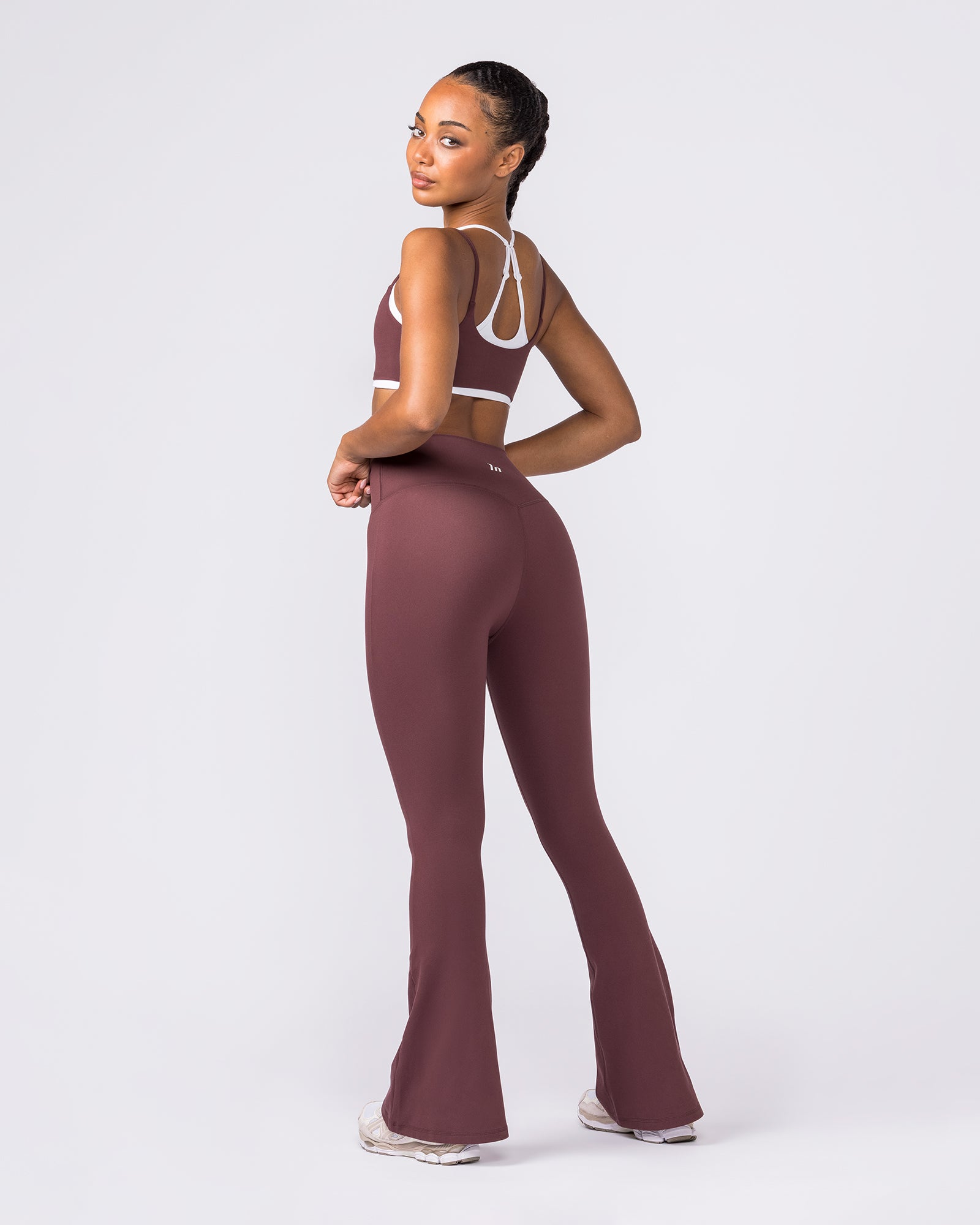 Zero Rise Everyday Flare Leggings - Rocky Road-Leggings-XXS-042609RKRD-XXS-MNAPPRL50117-6-Muscle Nation
