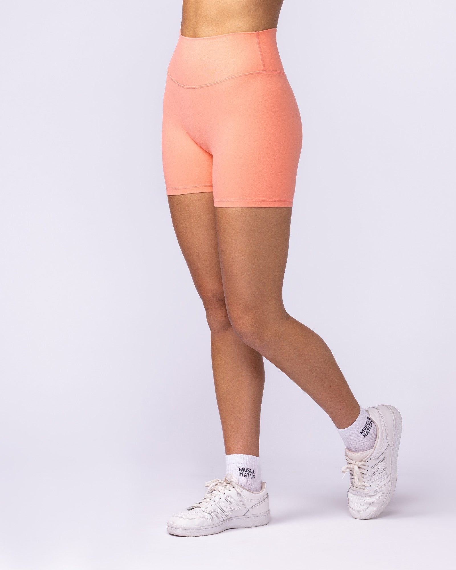 Zero Rise Everyday Midway Shorts - Peachy-Shorts-XXS-1125112PEACHY-XXS-MNAPPRL46849-1-Muscle Nation