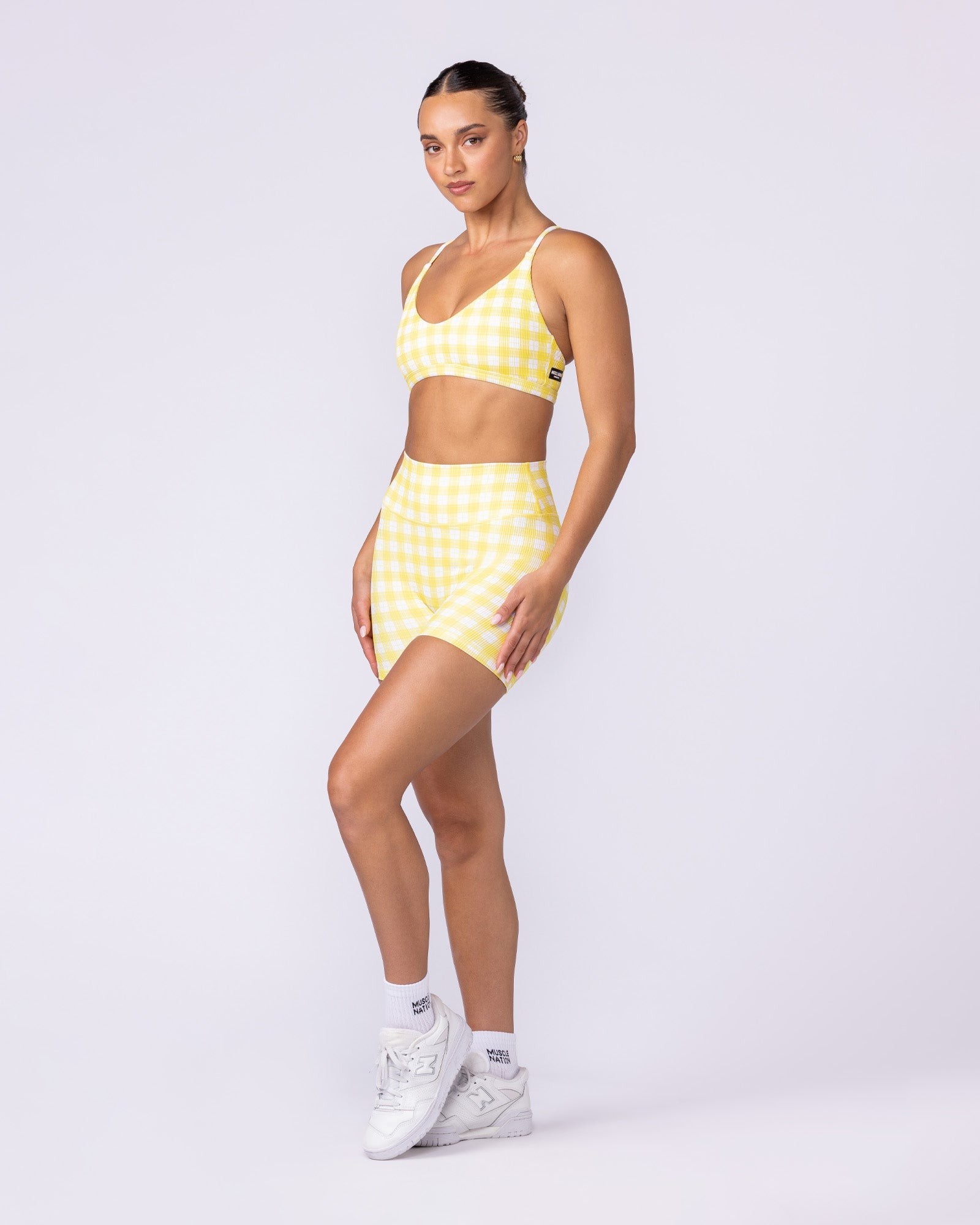 Zero Rise Rib Midway Shorts - Sunshine Prairie-Shorts-XXS-112506SHNPR-XXS-MNAPPRL46939-5-Muscle Nation