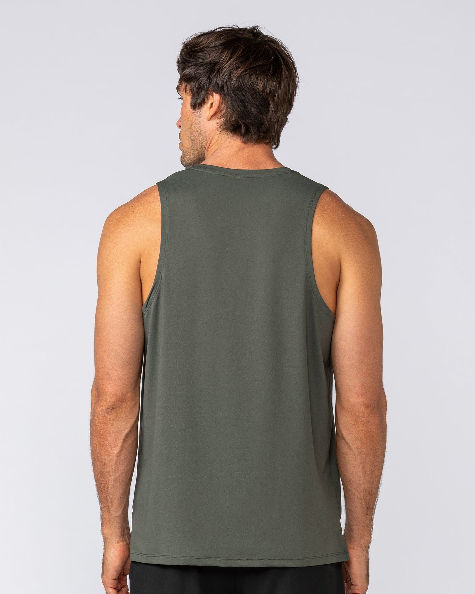 Active Training Tank - Dark Khaki-Singlets & Tanks-S-042508DKHAKI-S-MNAPPRL41873-4-Muscle Nation