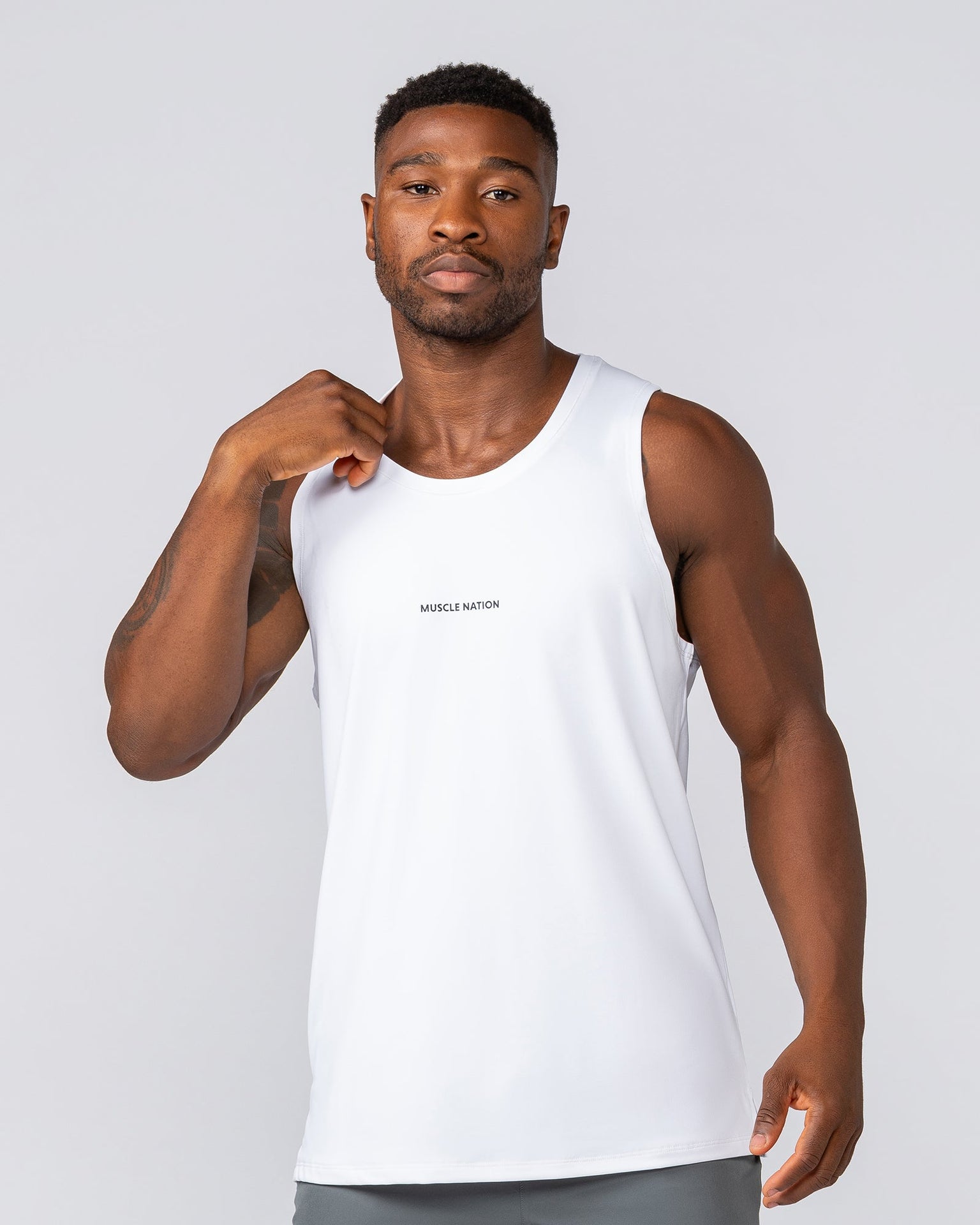 Active Training Tank - White-Singlets & Tanks-S-042508WHT-S-MNAPPRL41887-2-Muscle Nation