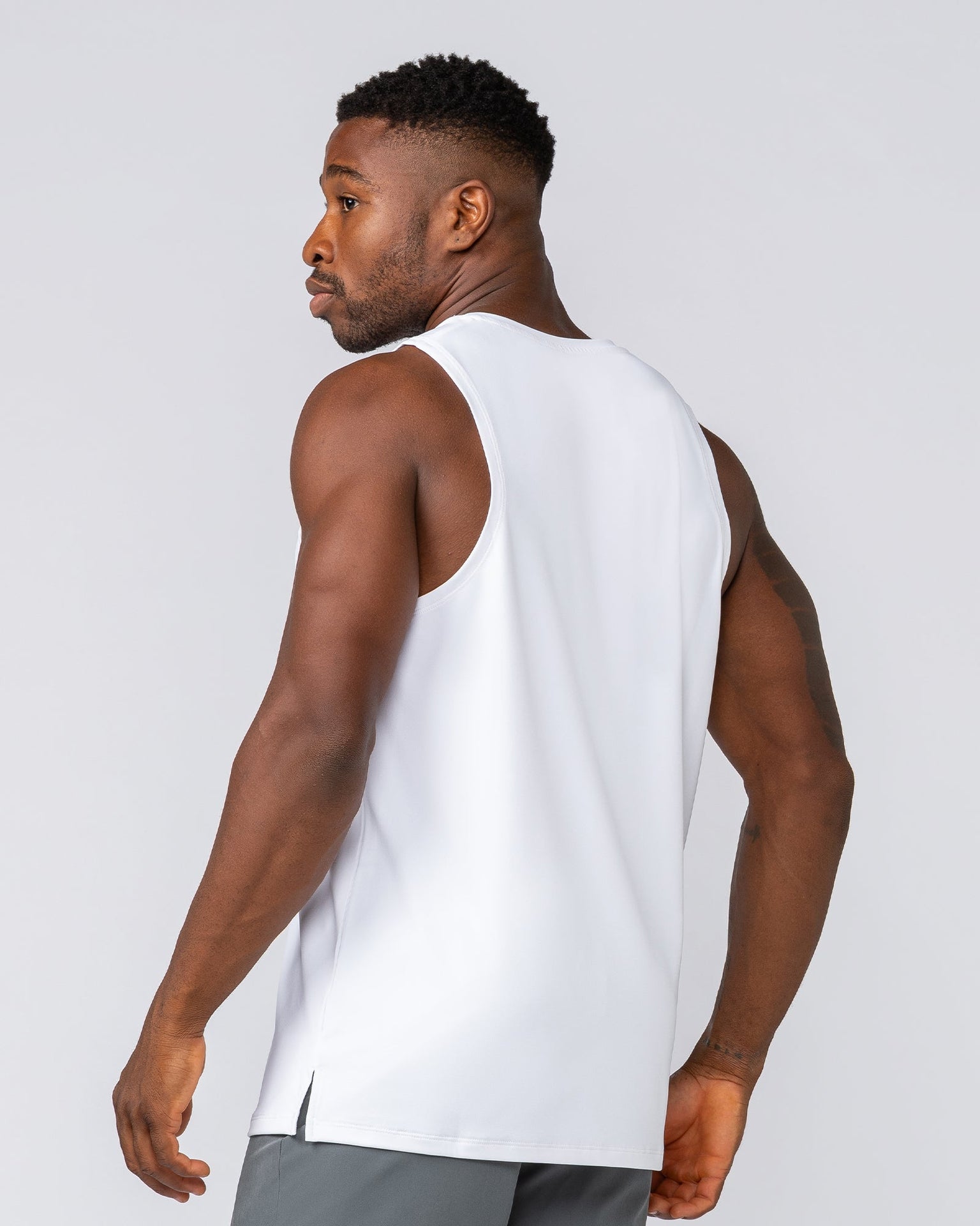 Active Training Tank - White-Singlets & Tanks-S-042508WHT-S-MNAPPRL41887-4-Muscle Nation