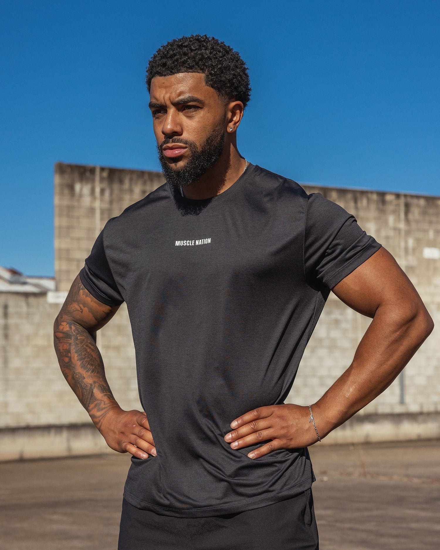Aero Active Tee in Black - Muscle Nation men's training tee