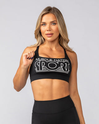 Athletics Bra - Black-Sports Bras-XXS-042531BLK-XXS-MNAPPRL42227-2-Muscle Nation