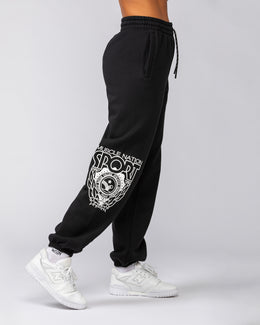 Athletics Slouchy Trackies - Black-Tracksuits-XXS-042544BLK-XXS-MNAPPRL42287-1-Muscle Nation