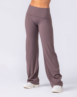 Aura Fold Over Straight Leg Leggings Regular - Umber