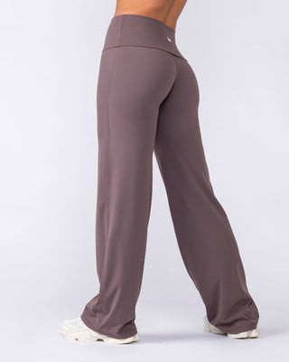 Aura Fold Over Straight Leg Leggings Regular - Umber