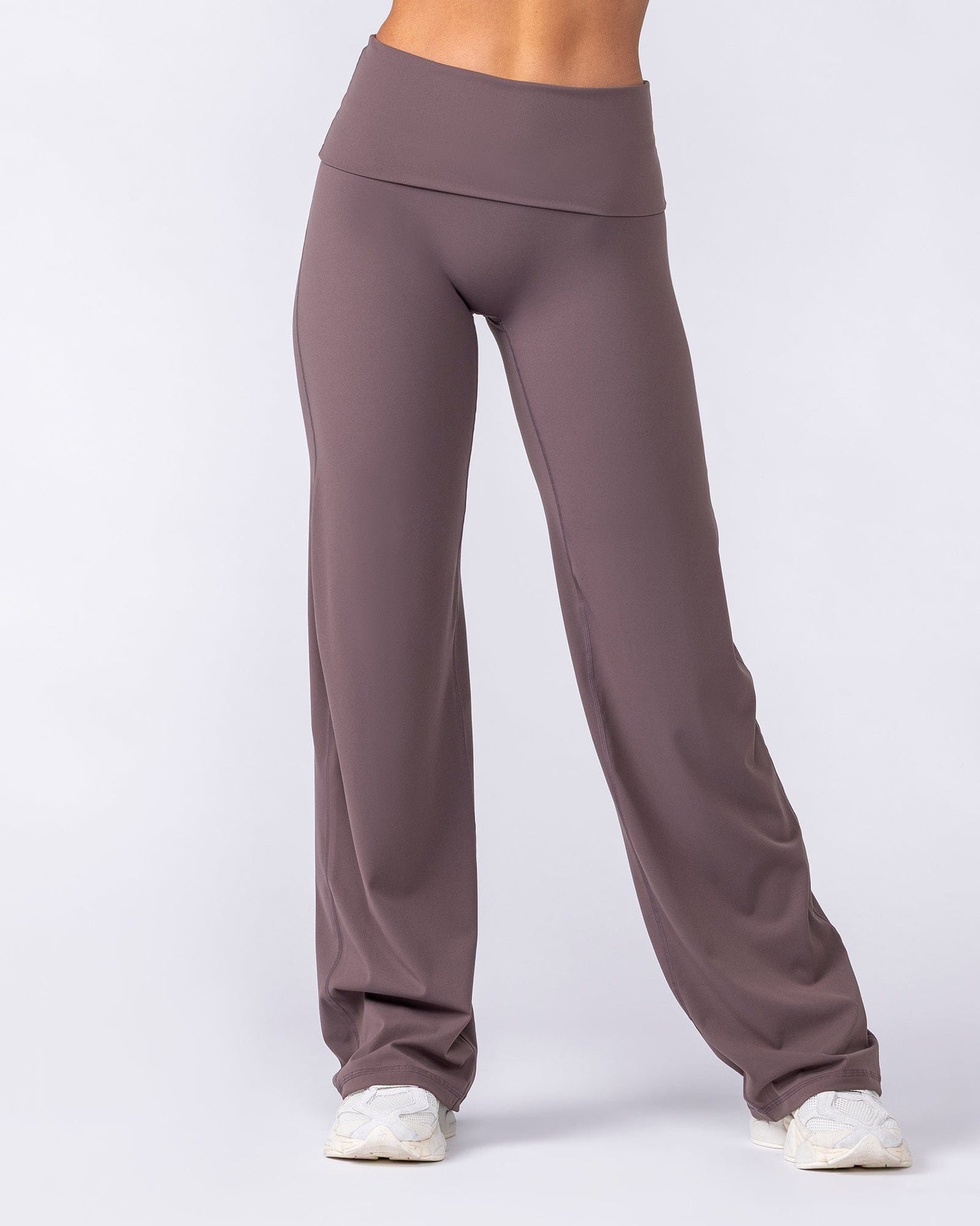Aura Fold Over Straight Leg Leggings Regular - Umber