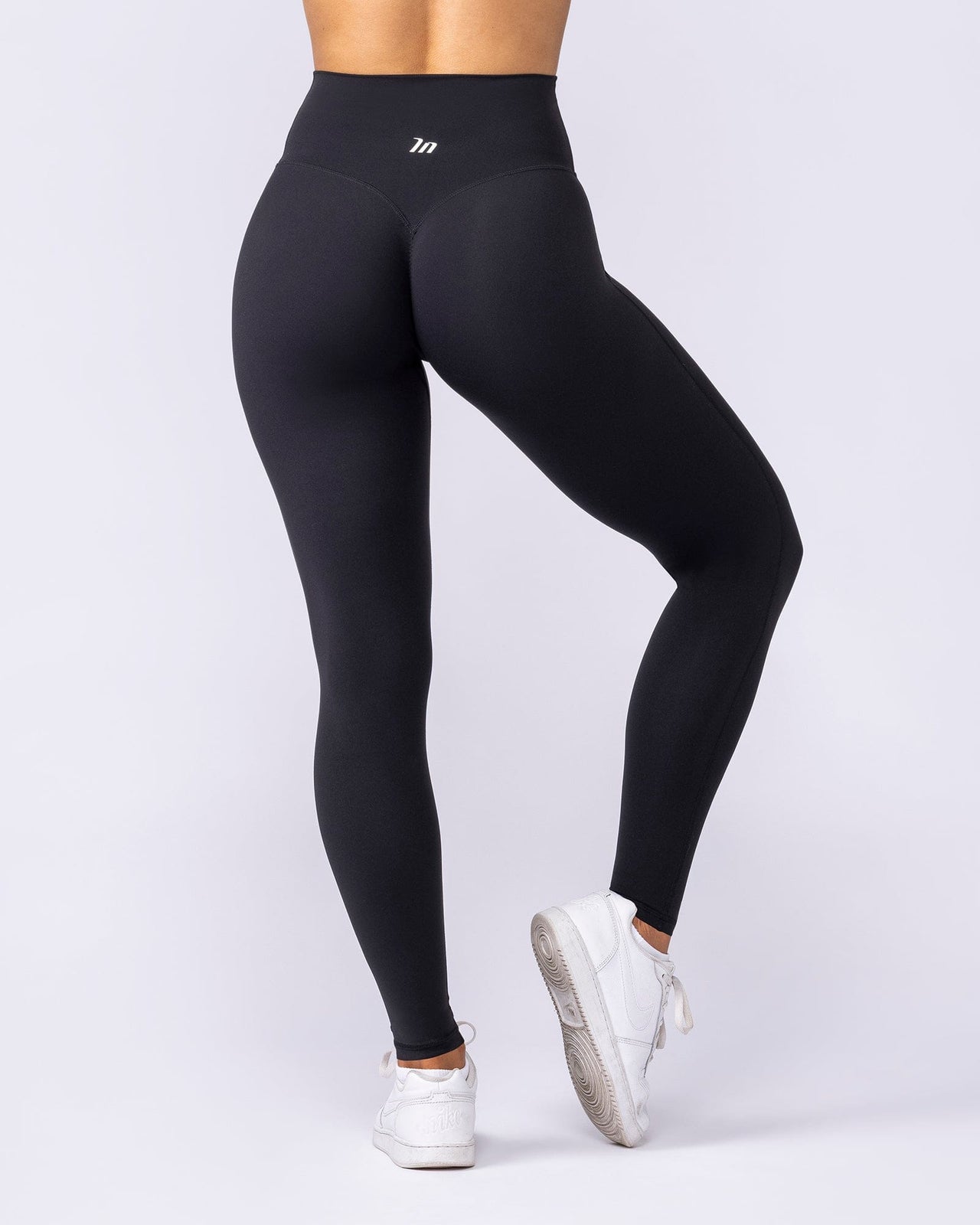 Aura Peachy High Invisible Scrunch Full Length Leggings - Black