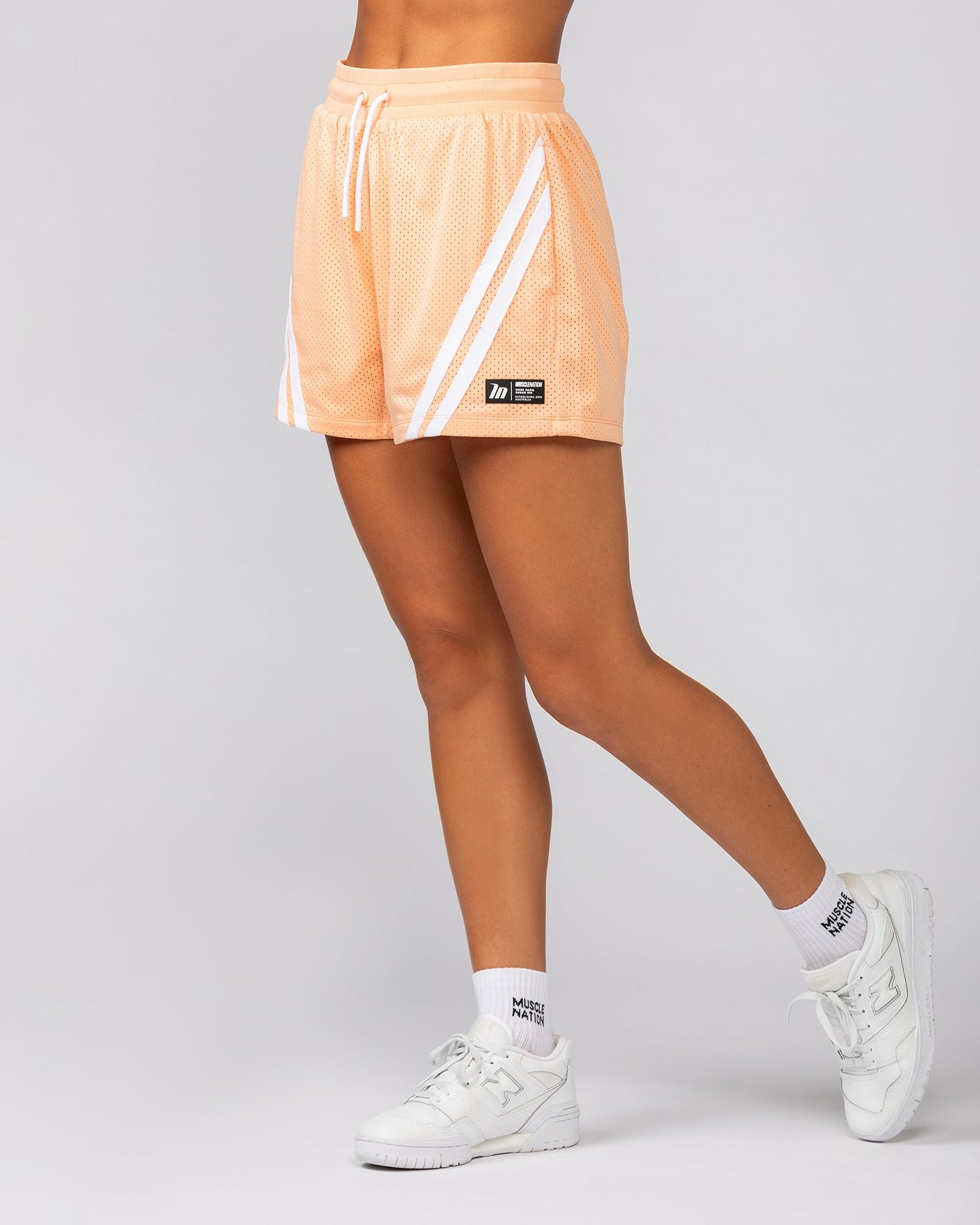 Baller 3" Shorts - Melon-Shorts-XXS-022527MEL-XXS-MNAPPRL42176-3-Muscle Nation